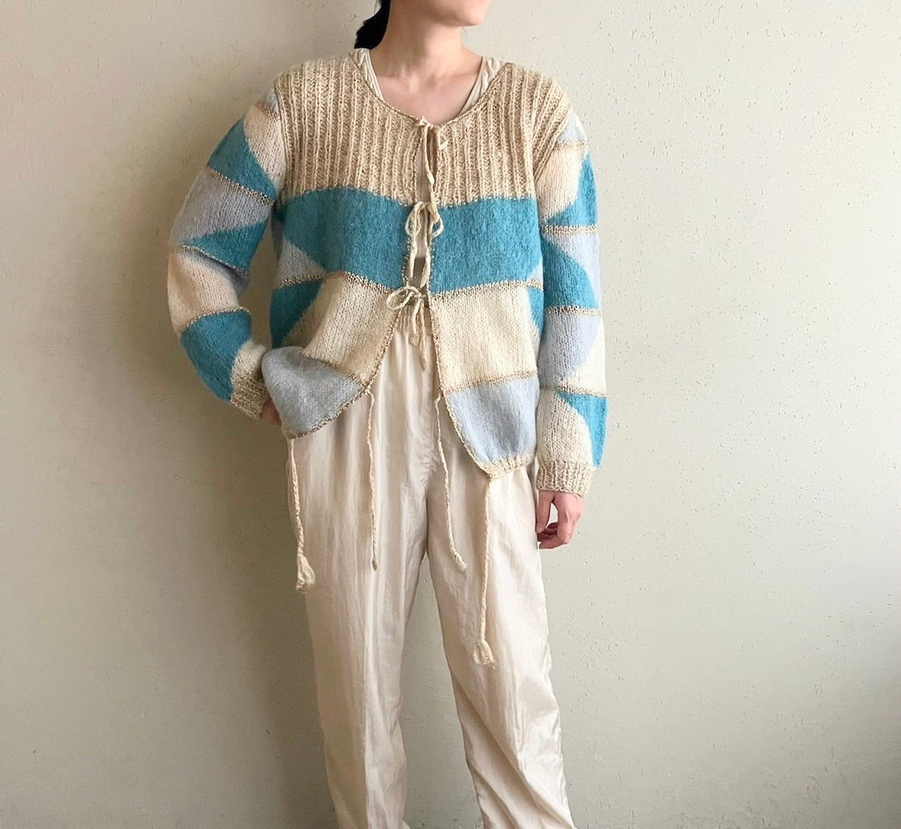 80s Design Knit Cardigan