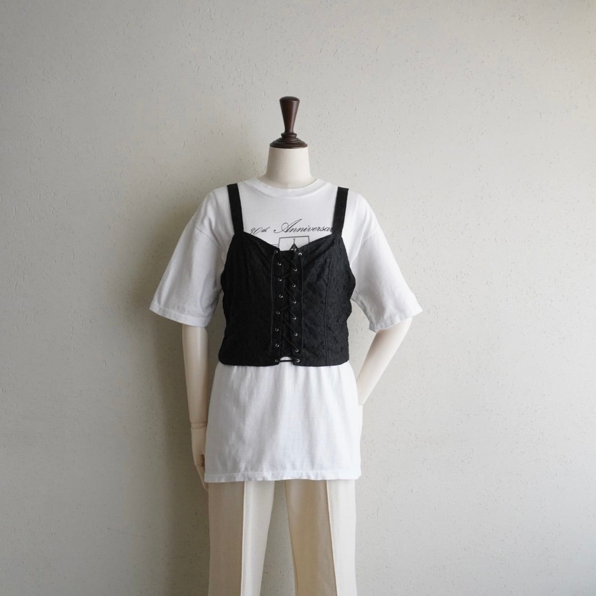 90s EURO Lace Up Top