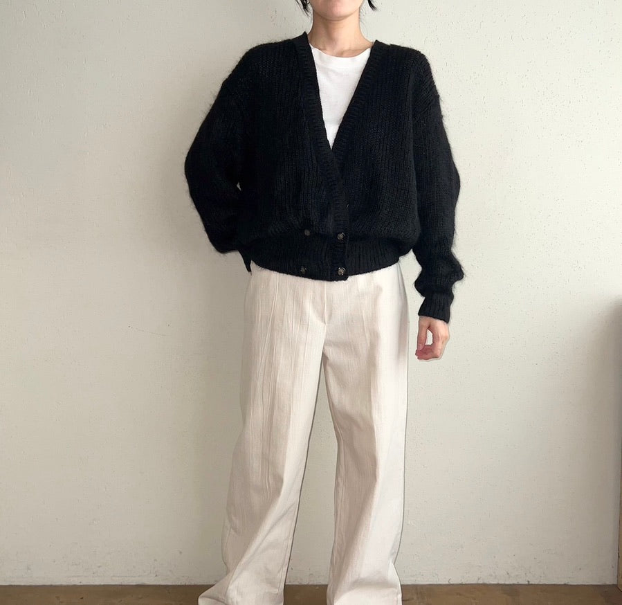 90s Mohair Knit Cardigan Made in U.K