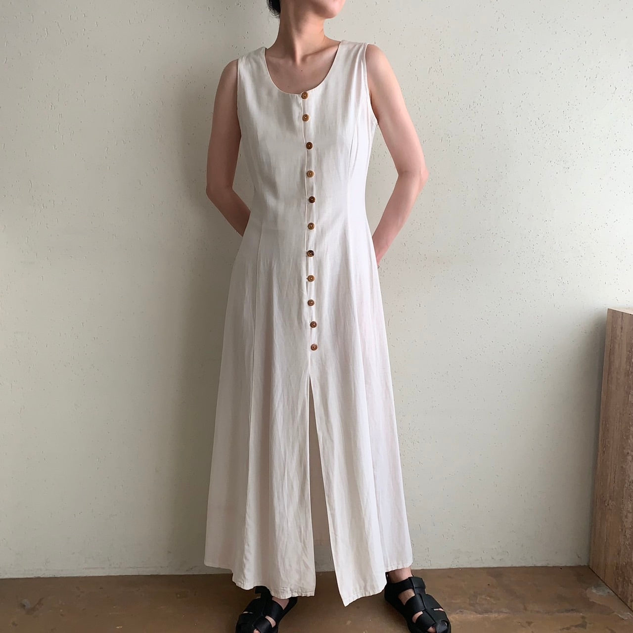 90s Back Lace up Dress Made in Italy