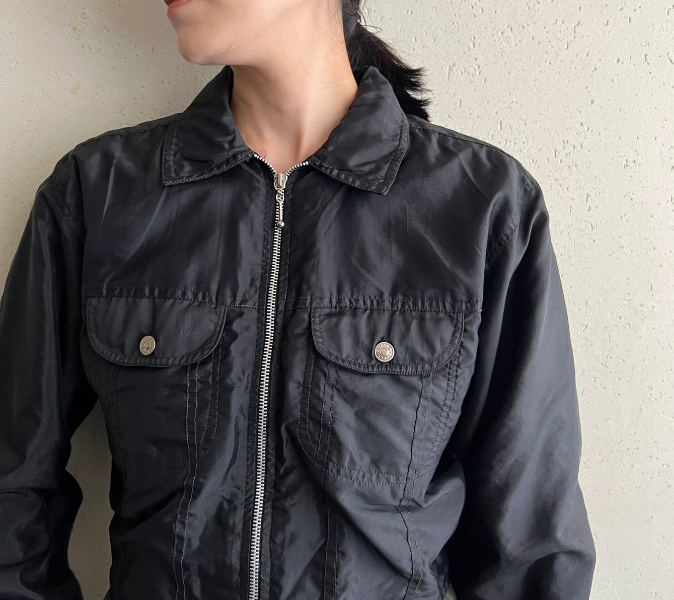 90s Black Zipped Jacket