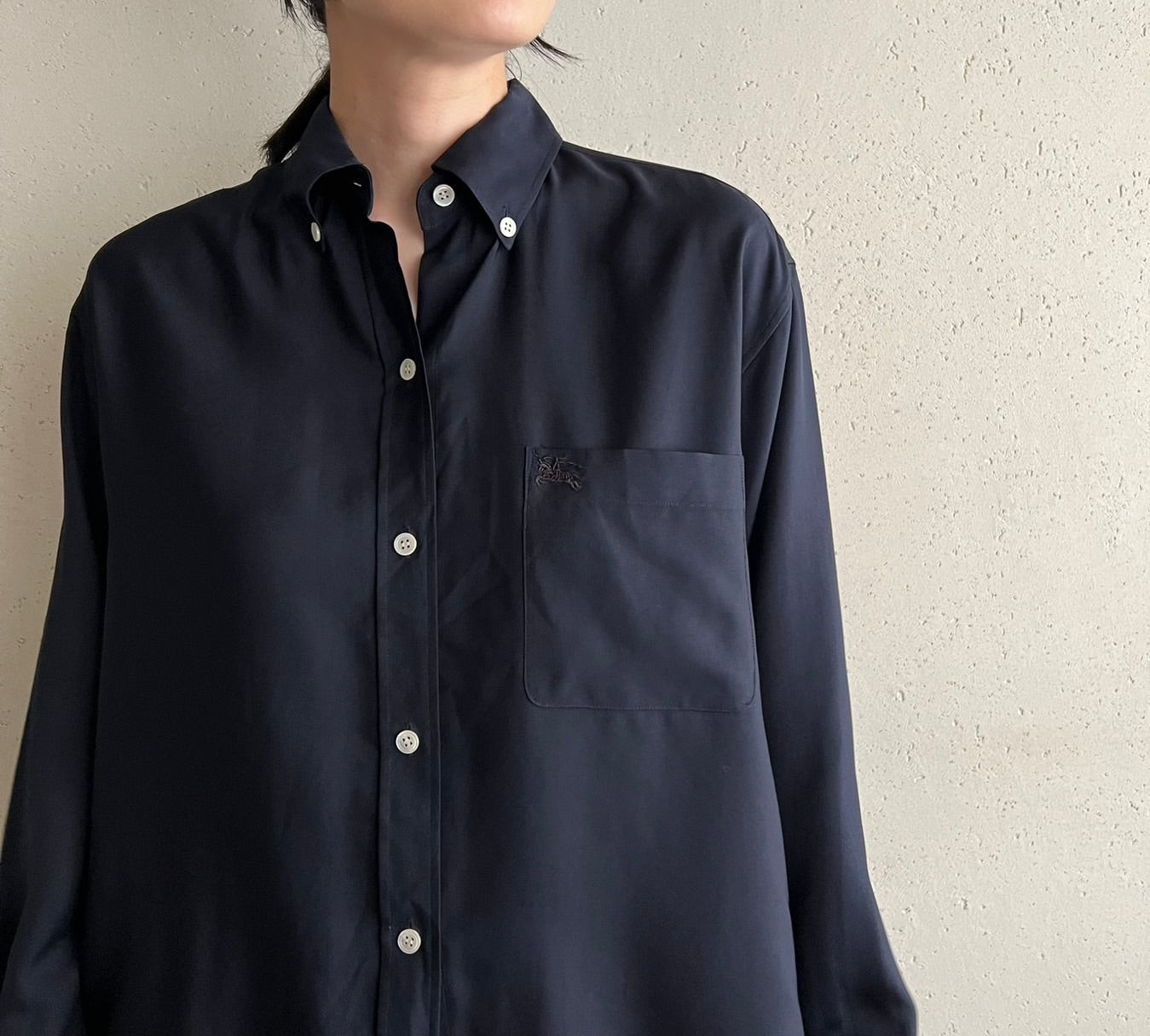 90s"Burberry's” Silk Shirt