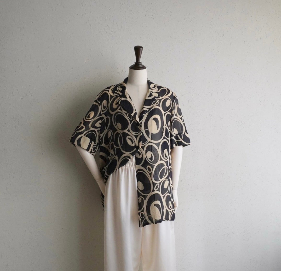 90s Printed Sheer Shirt Made in Italy
