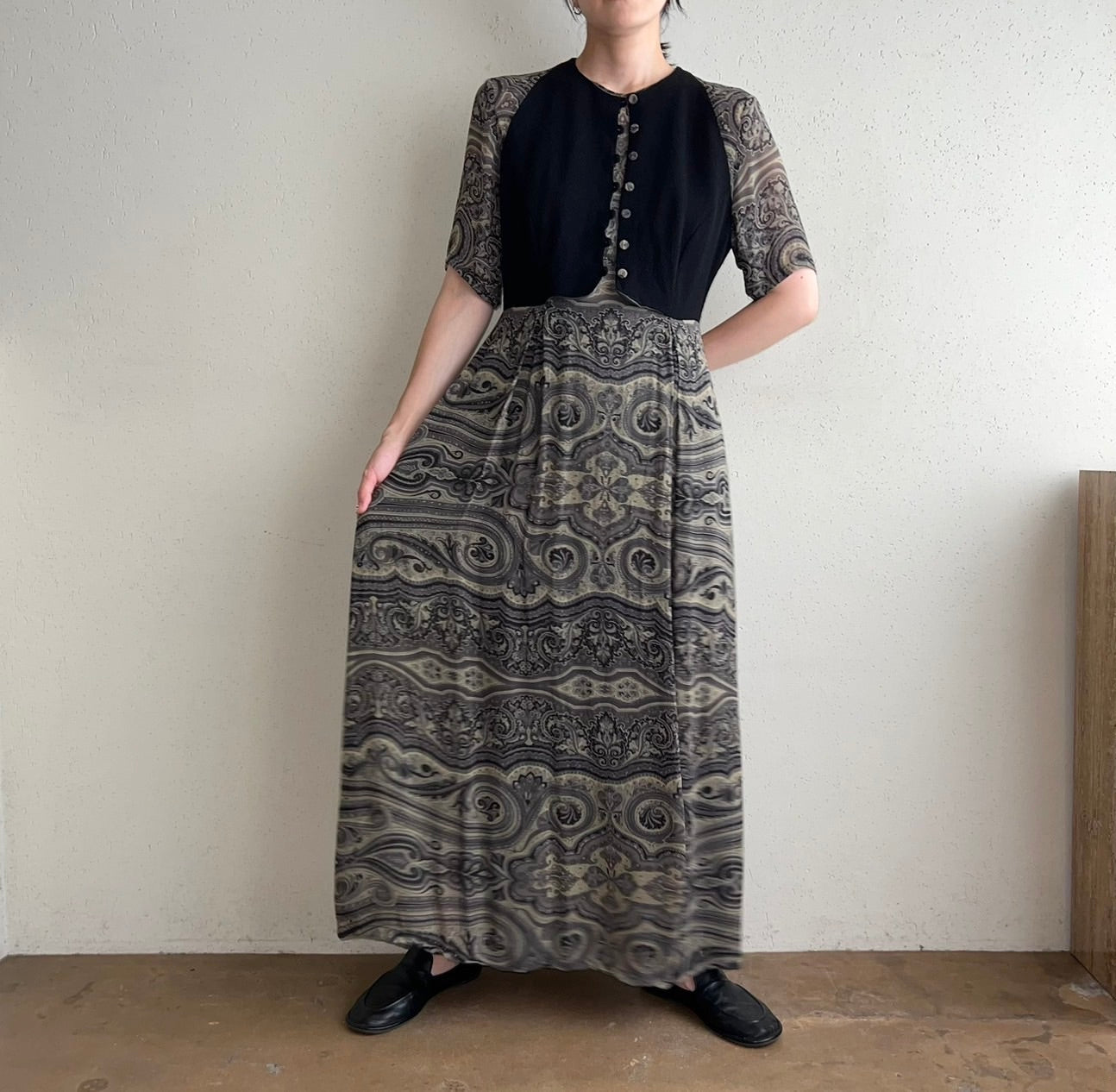 90s Rayon Dress Made in Italy