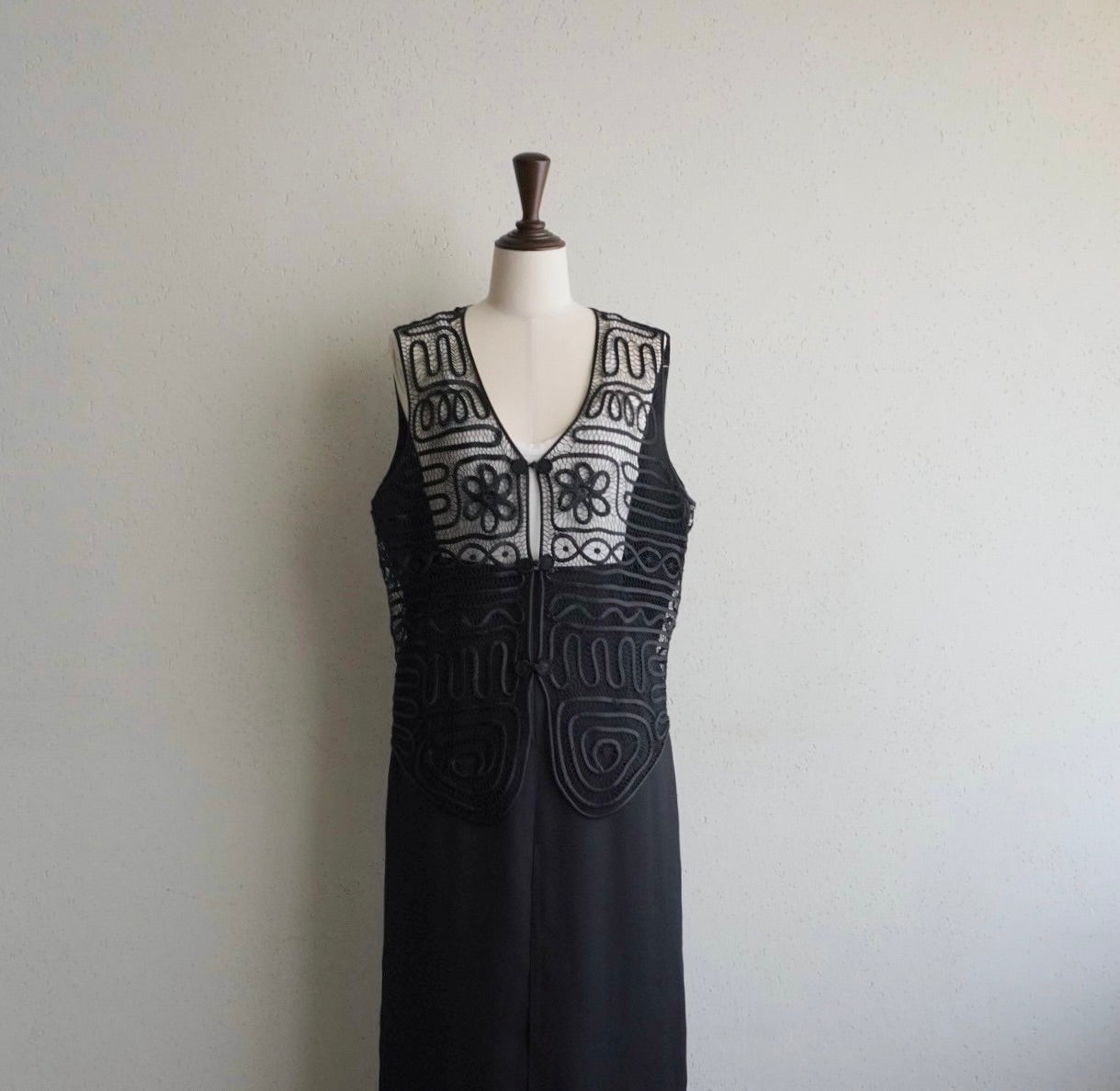 90s Black Satin Vest