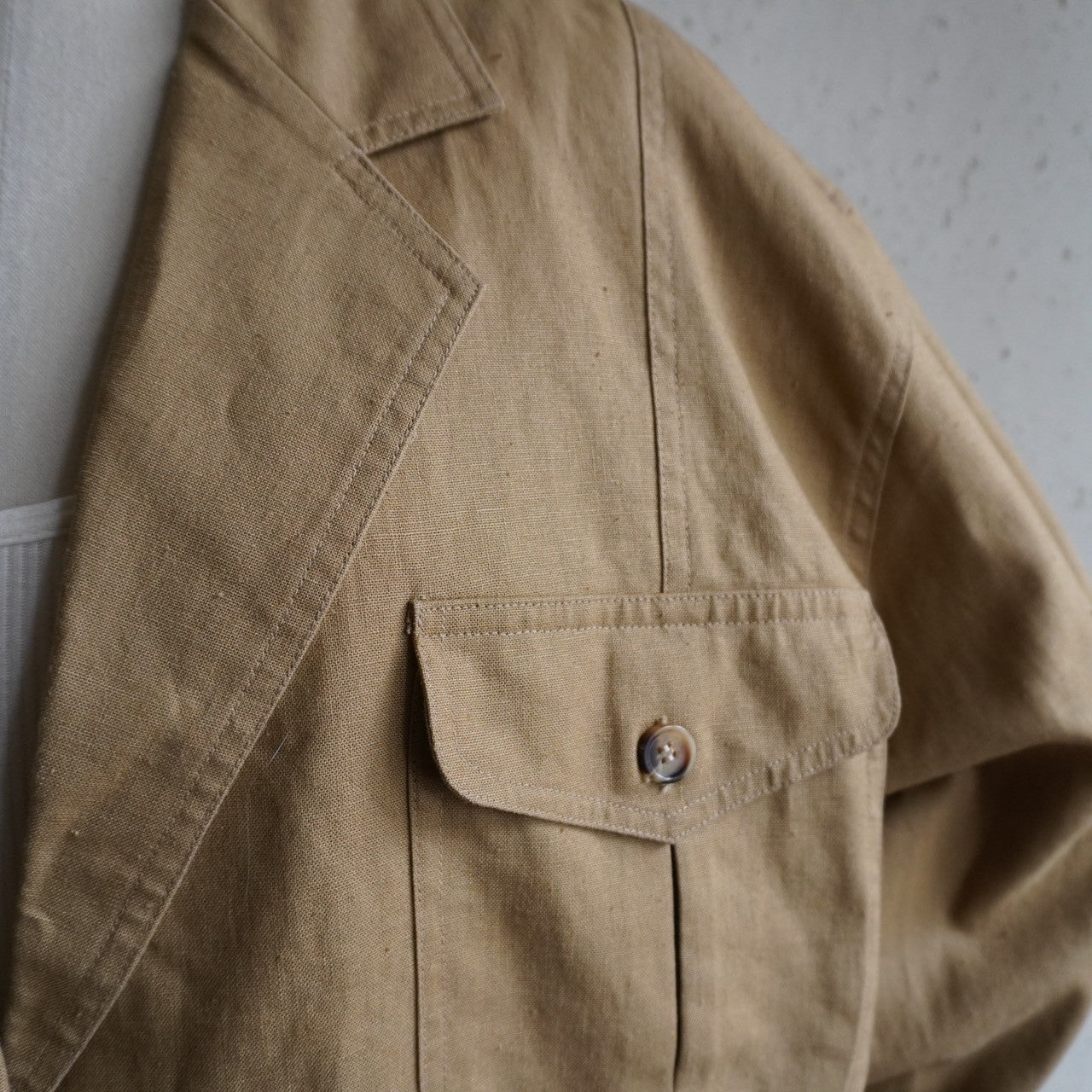 90s Linen Boxy Jacket