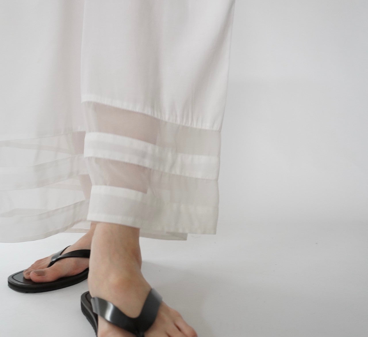 90s Design Wide Pants Made in France