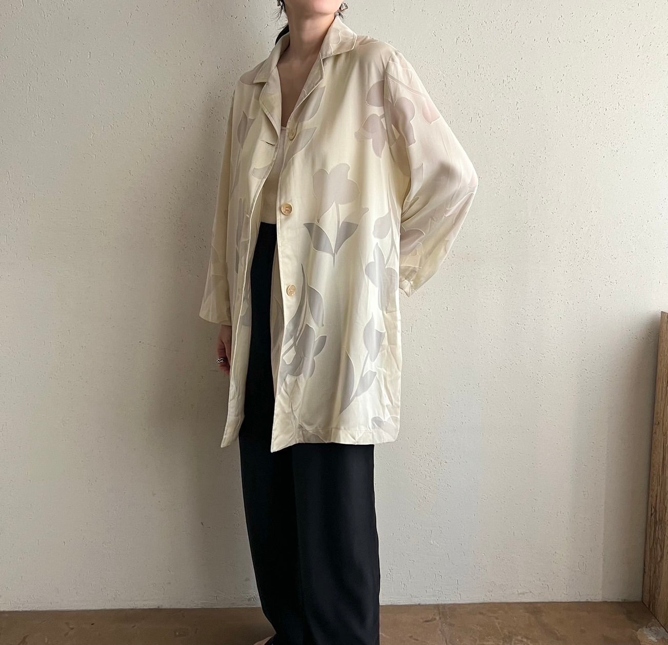 90s Sheer Shirt Jacket Made in Italy