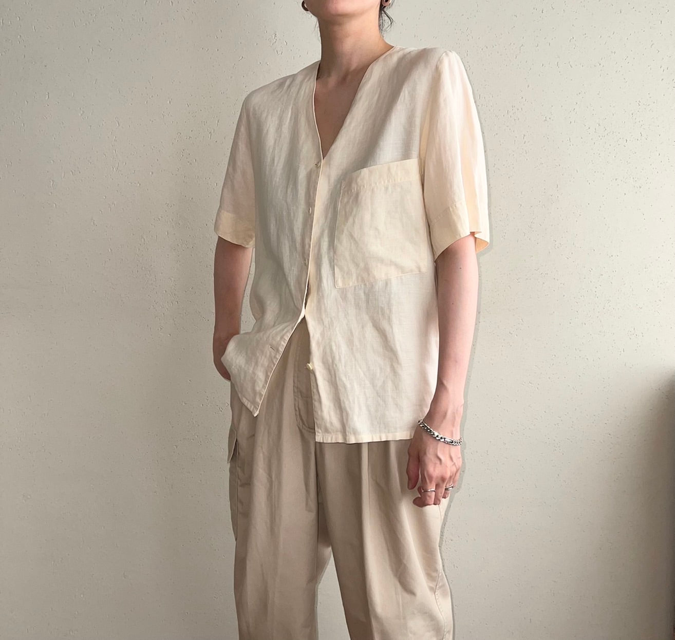 90s Linen Blouse