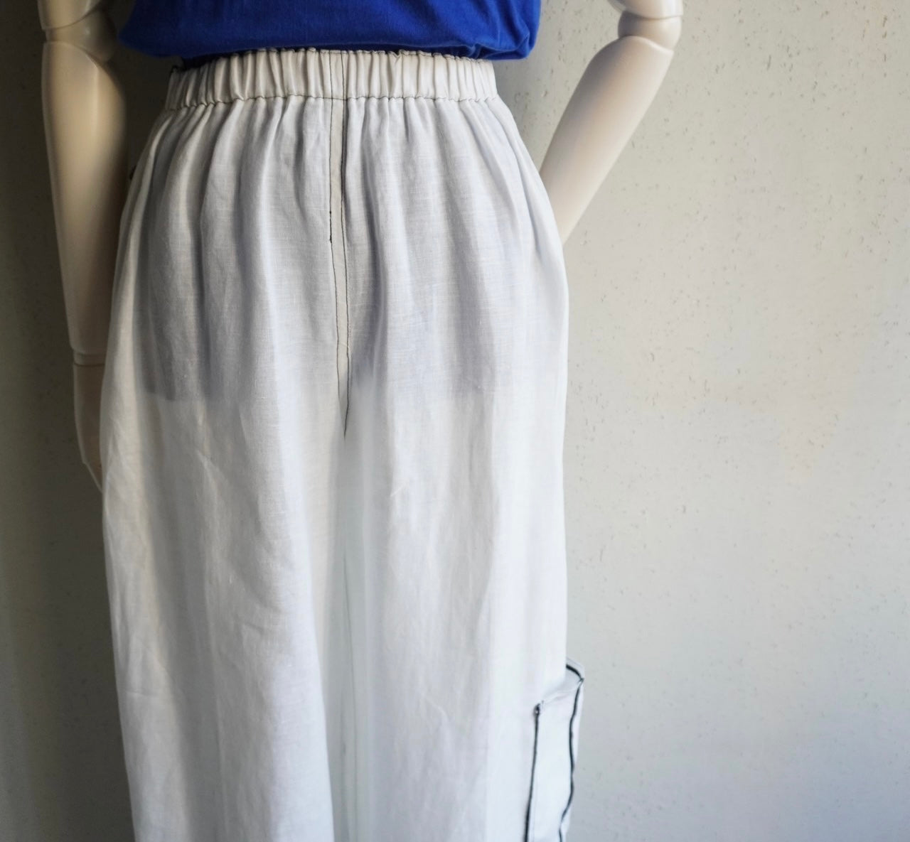 90s Linen Wide Pants