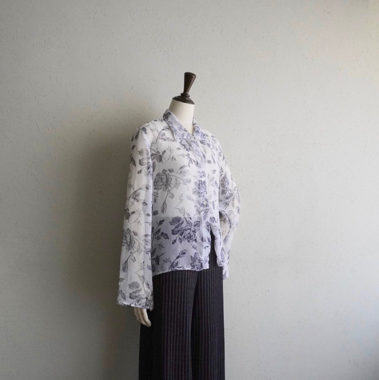 90s Sheer Printed Shirt