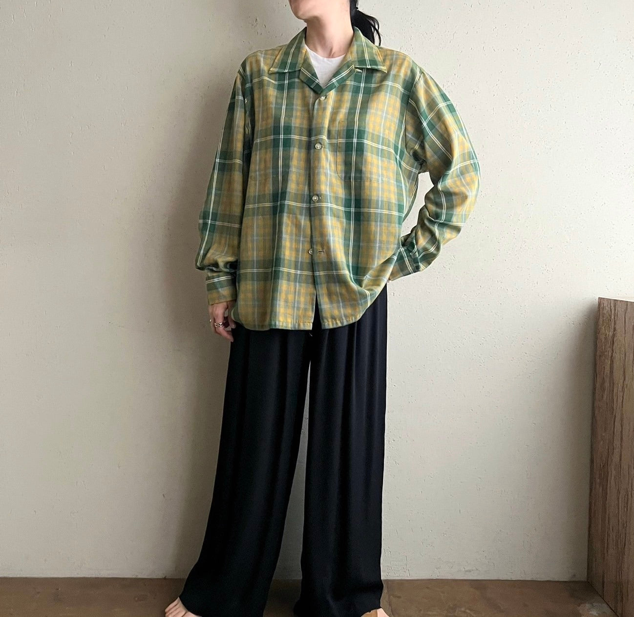 60s“Pennleigh” Plaid Shirt