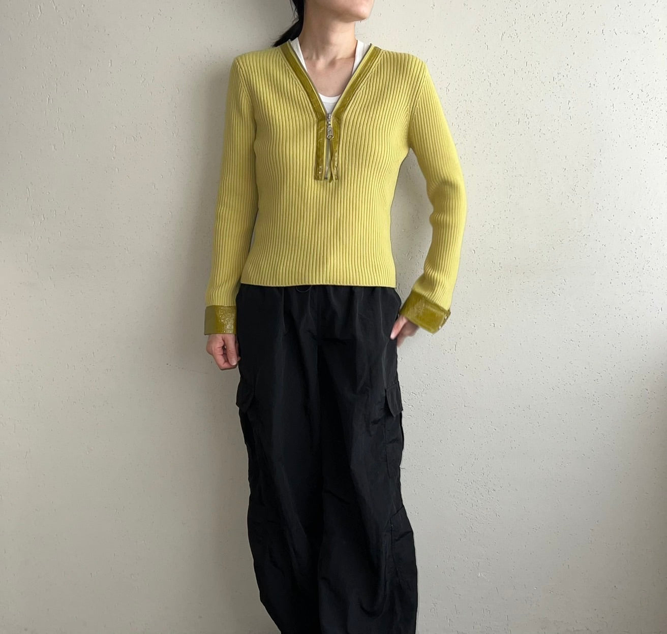 90s EURO Design Ribbed Top