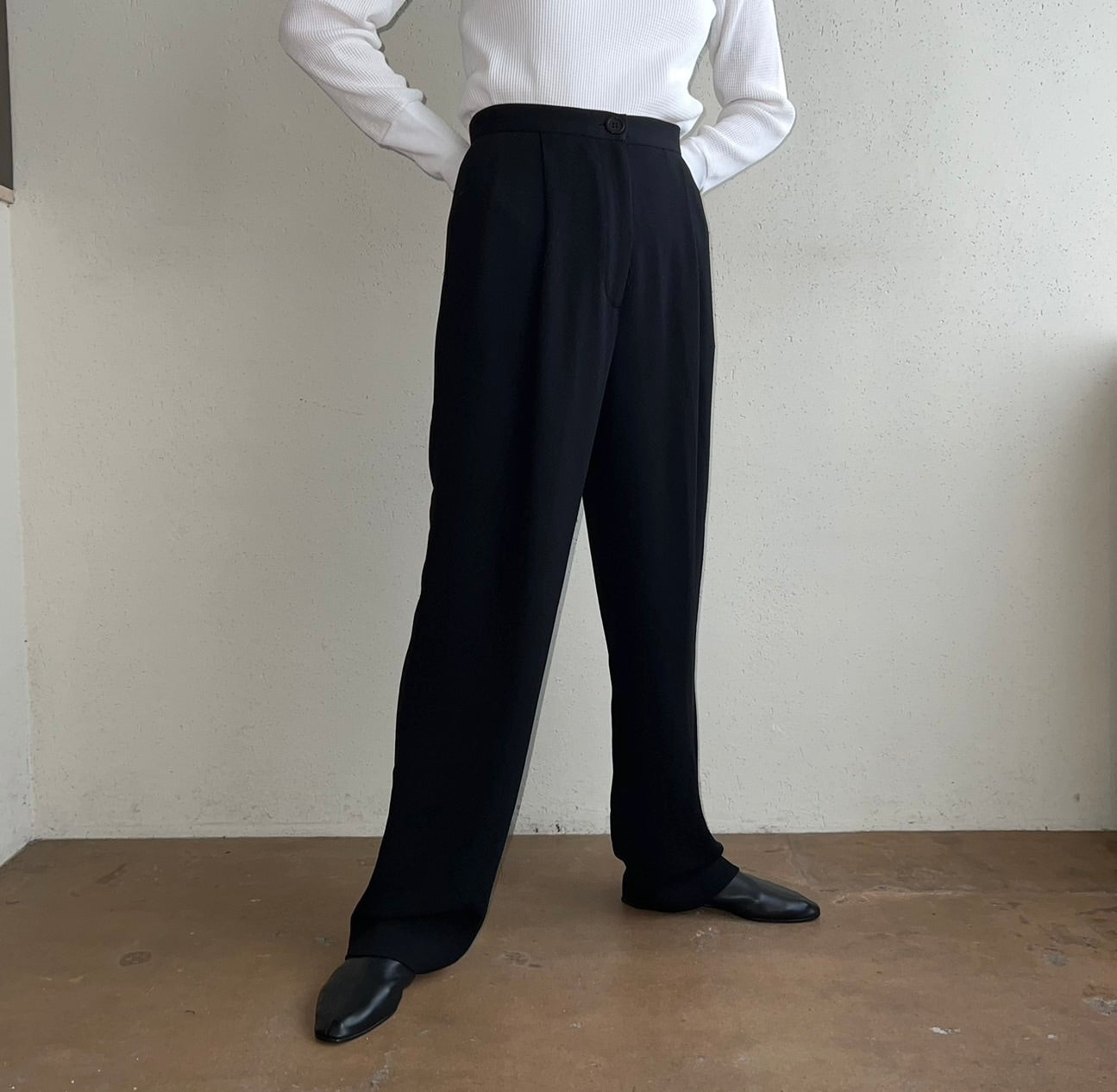 90s " emanuel ungaro " Black Pants