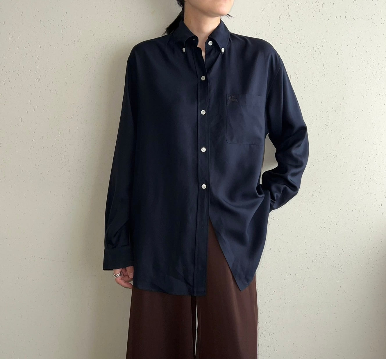 90s"Burberry's” Silk Shirt