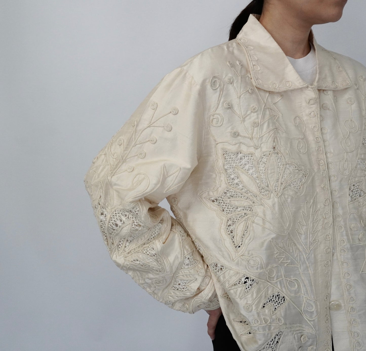 90s Silk Shirt, Jacket