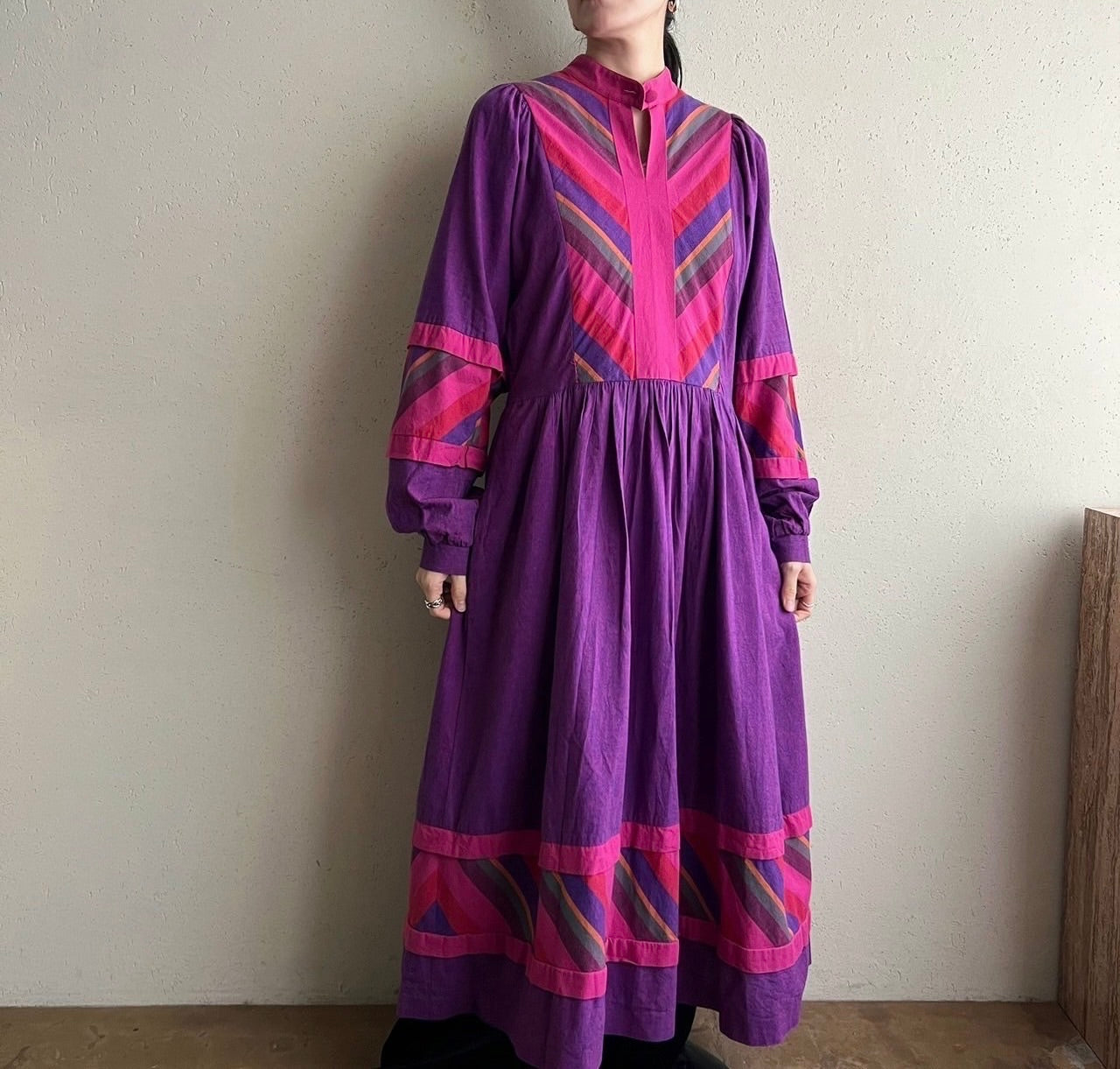 80s "Westfalenstoffe" fabric Dress Made in W.Germany