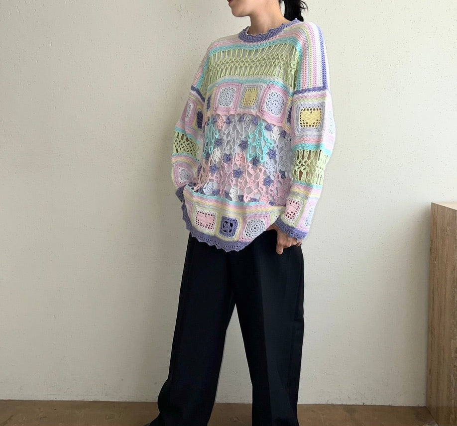EURO Crochet Knit Top