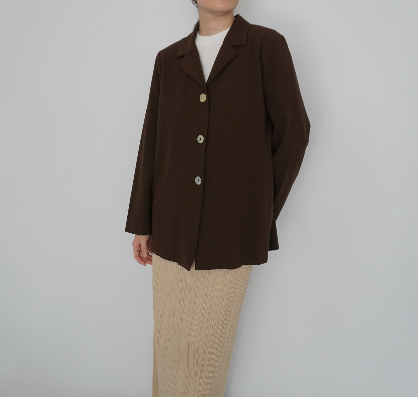 90s Brown Shirt, Jacket Made in USA