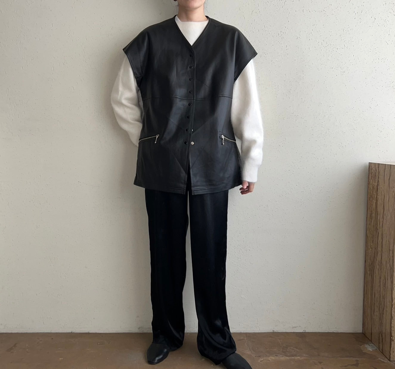 90s Faux Leather Vest