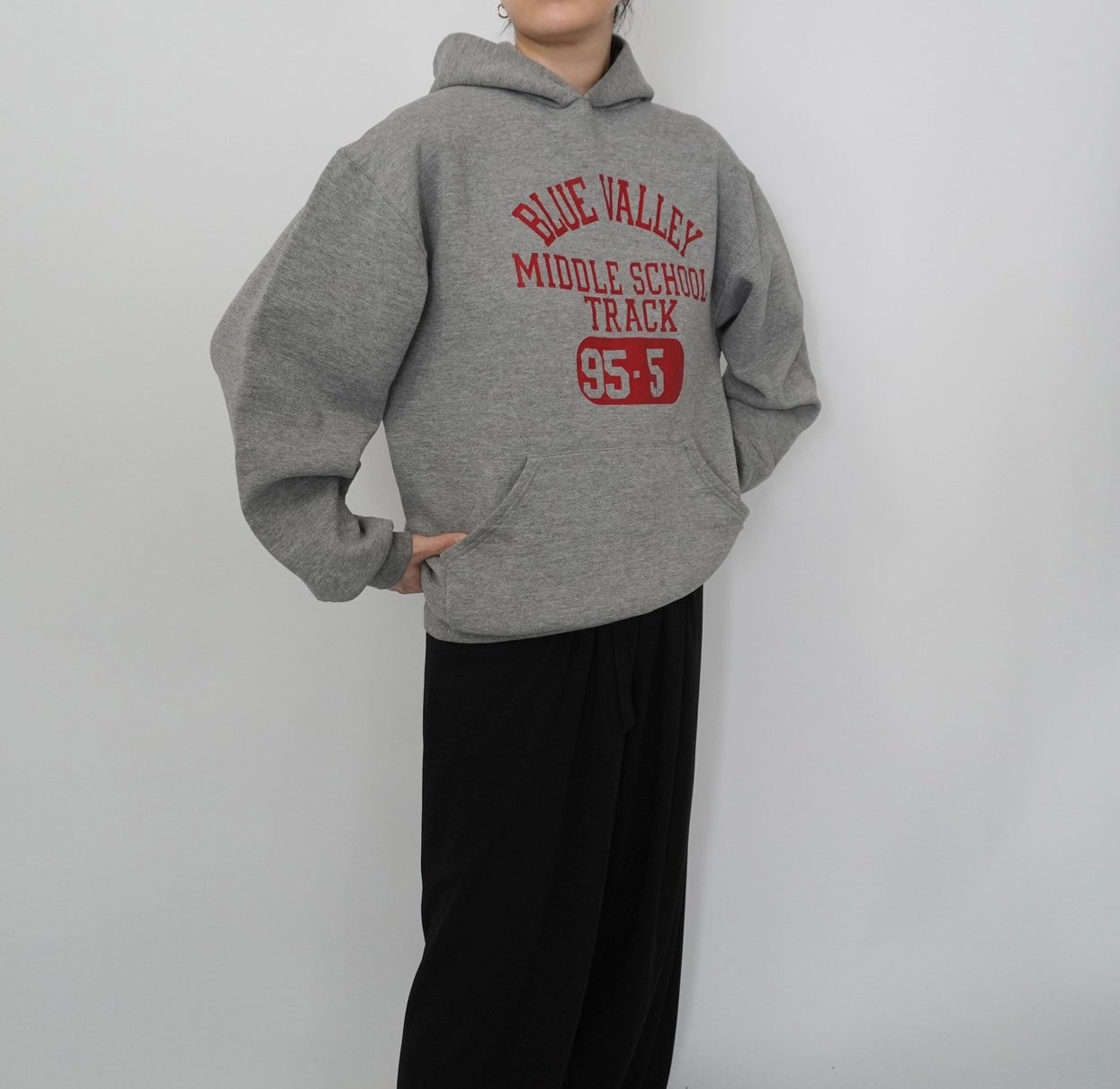 90s Hooded Sweater Made in USA