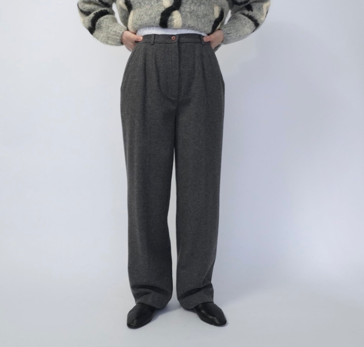 90s Gray Wool Pants