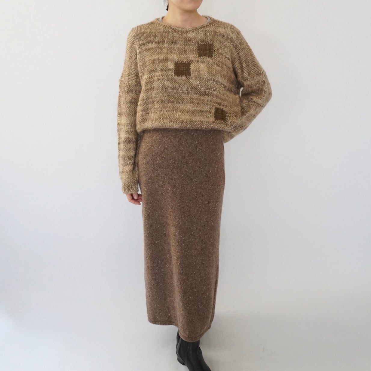 90s Mix Knit Skirt Made in Italy
