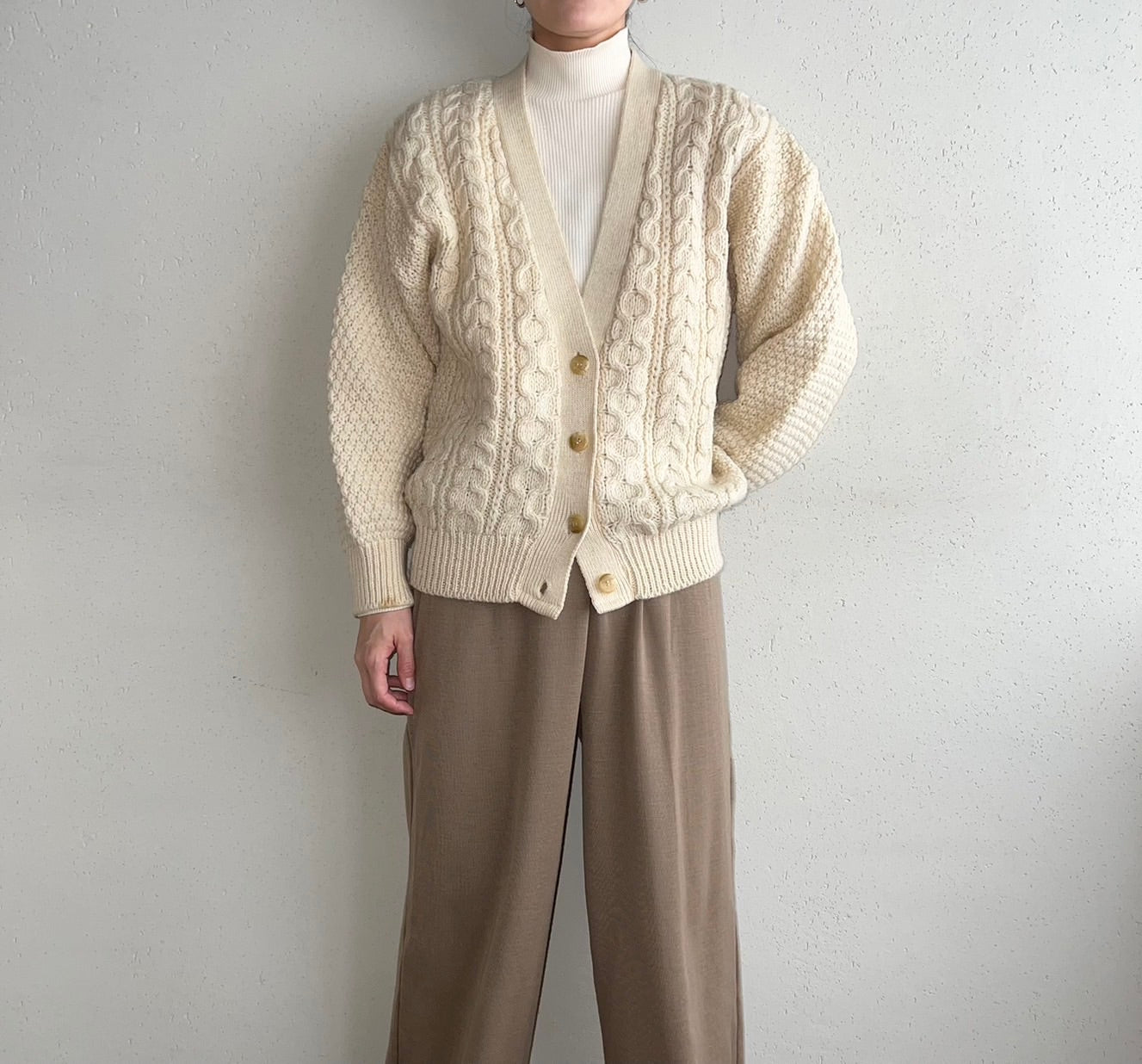 90s Wool Knit Cardigan Made in United Kingdom