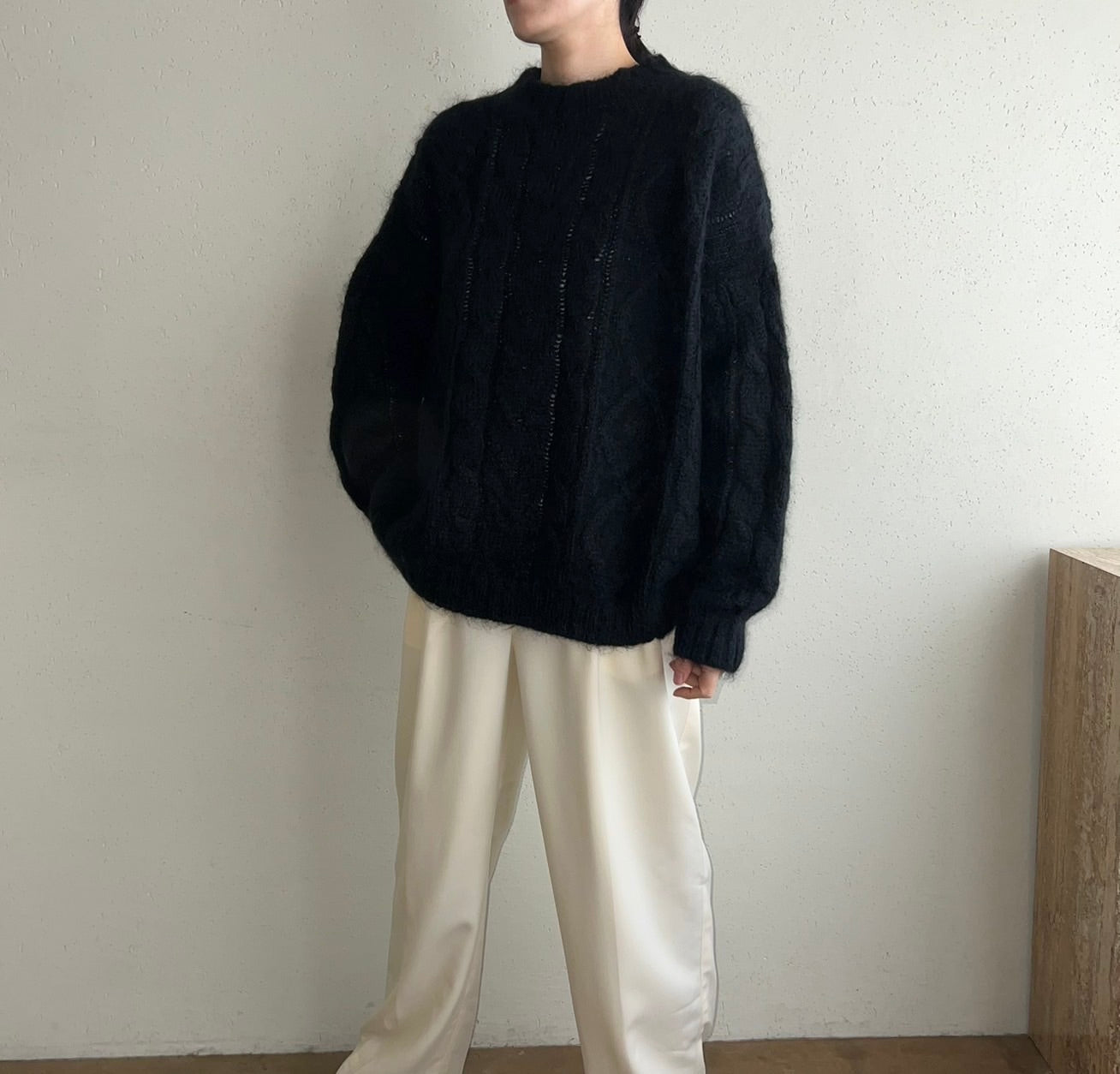 90s Black Mohair Knit