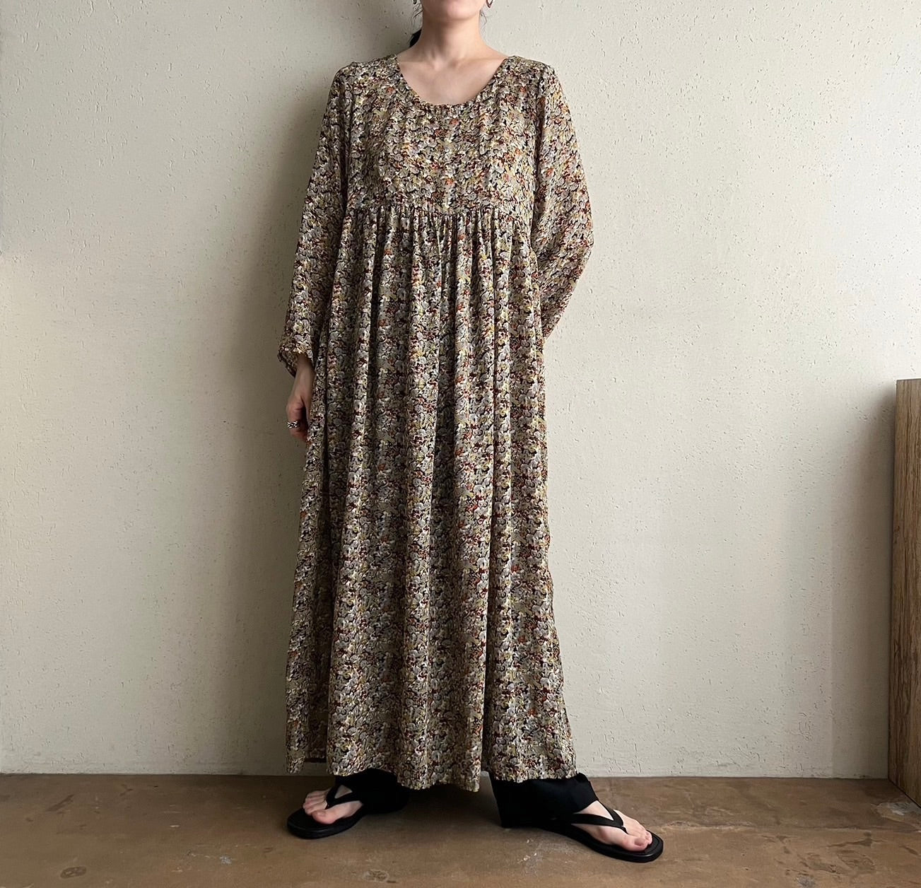 80s Printed Dress Made in New Zealand