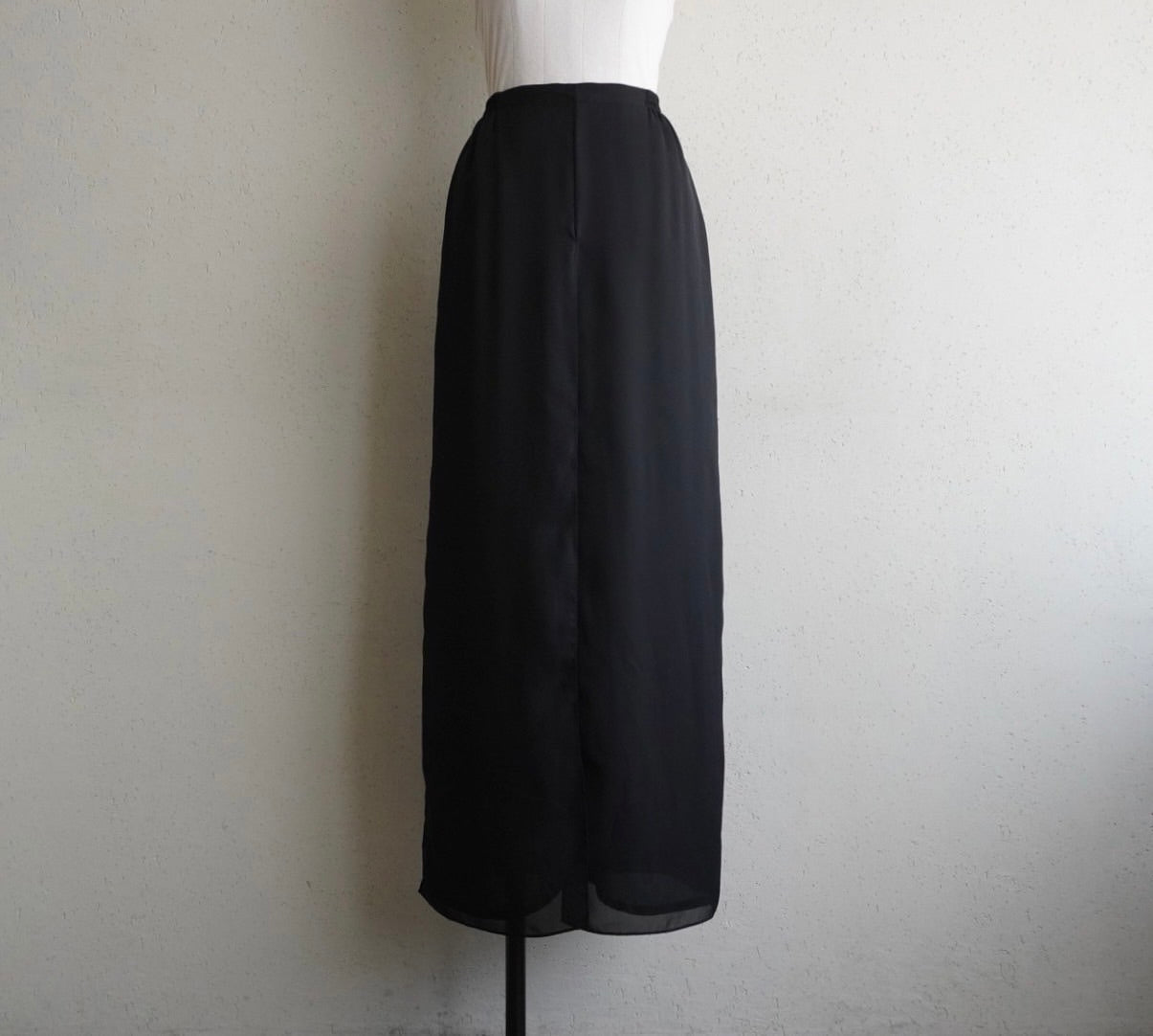 90s Black Slit Design Pants
