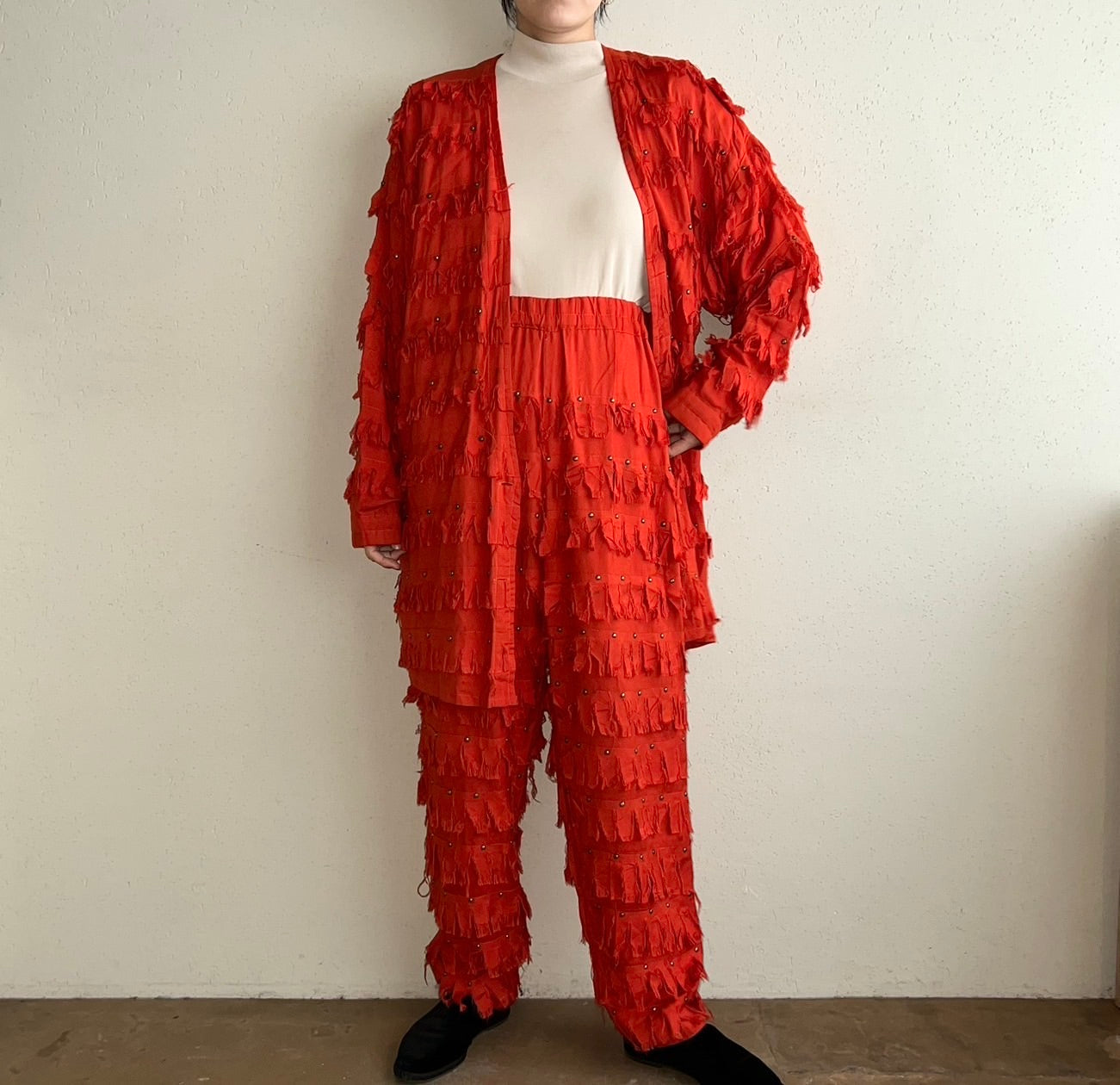 80s Rayon Fringe Pants