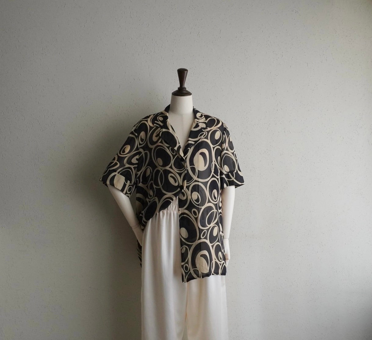 90s Printed Sheer Shirt Made in Italy