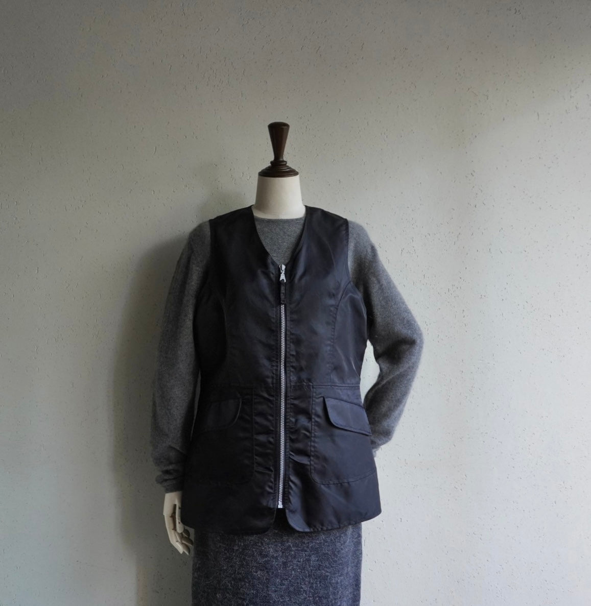 90s EURO Black Nylon Vest