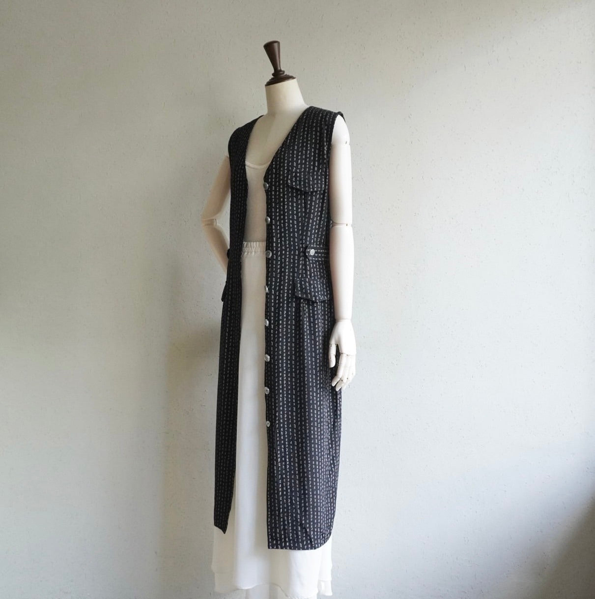 90s Sleeveless Printed Dress Made in Canada