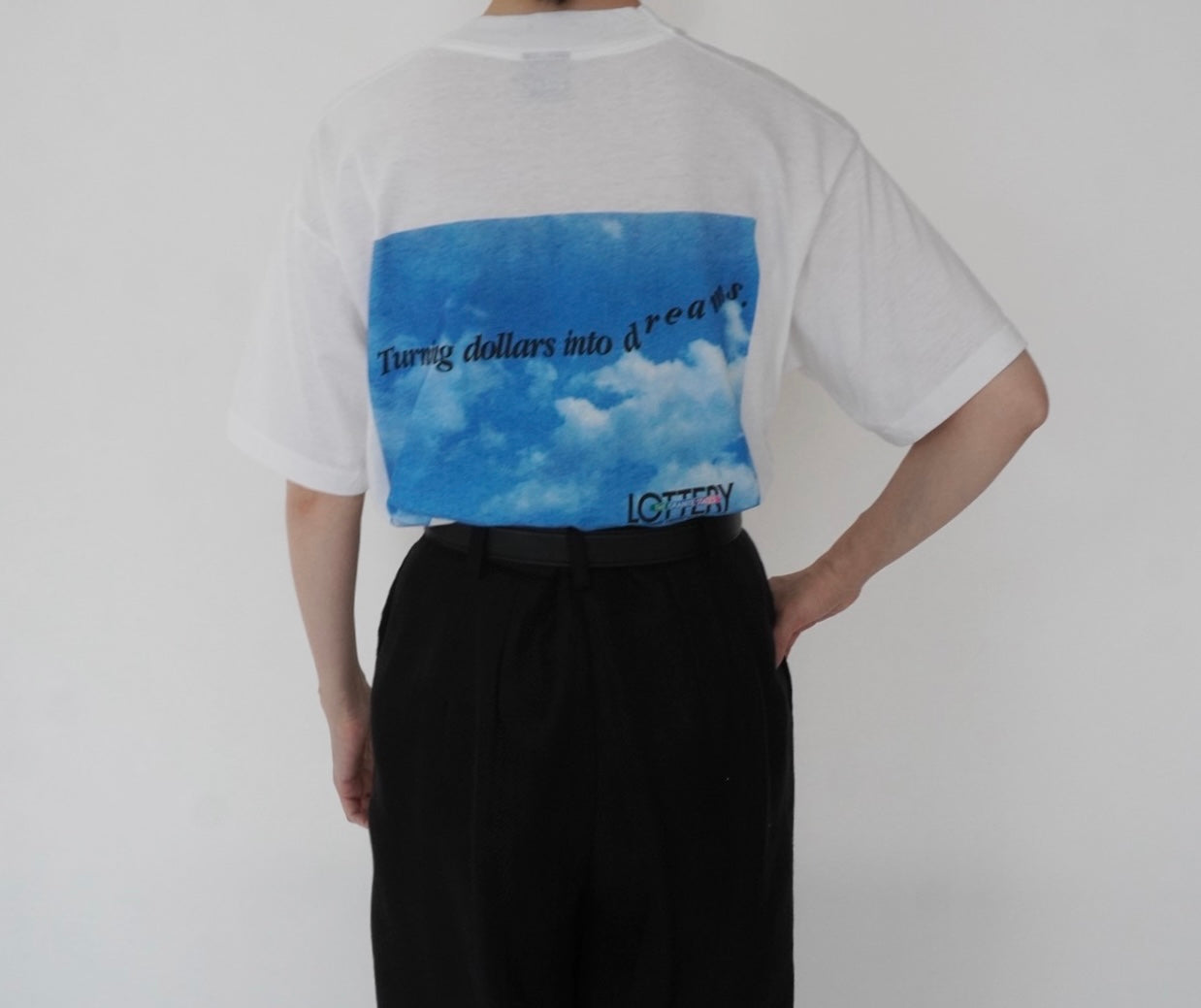 90s "Lottery"Printed T-shirt Made in USA