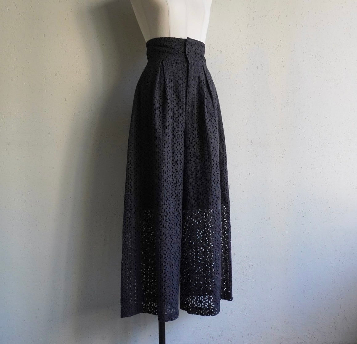 60s Cutwork Lace High Waisted Wide Pants