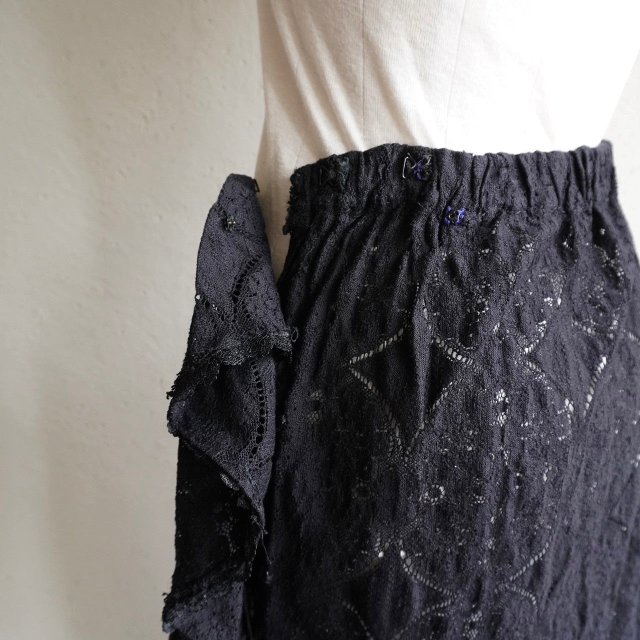 70s Lace Design Maxi Skirt