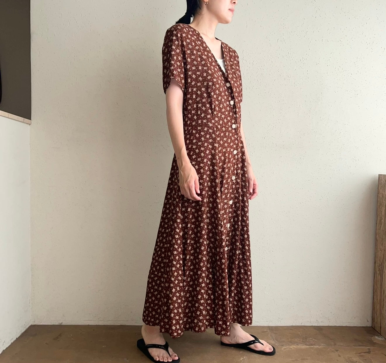 90s EURO Printed Dress
