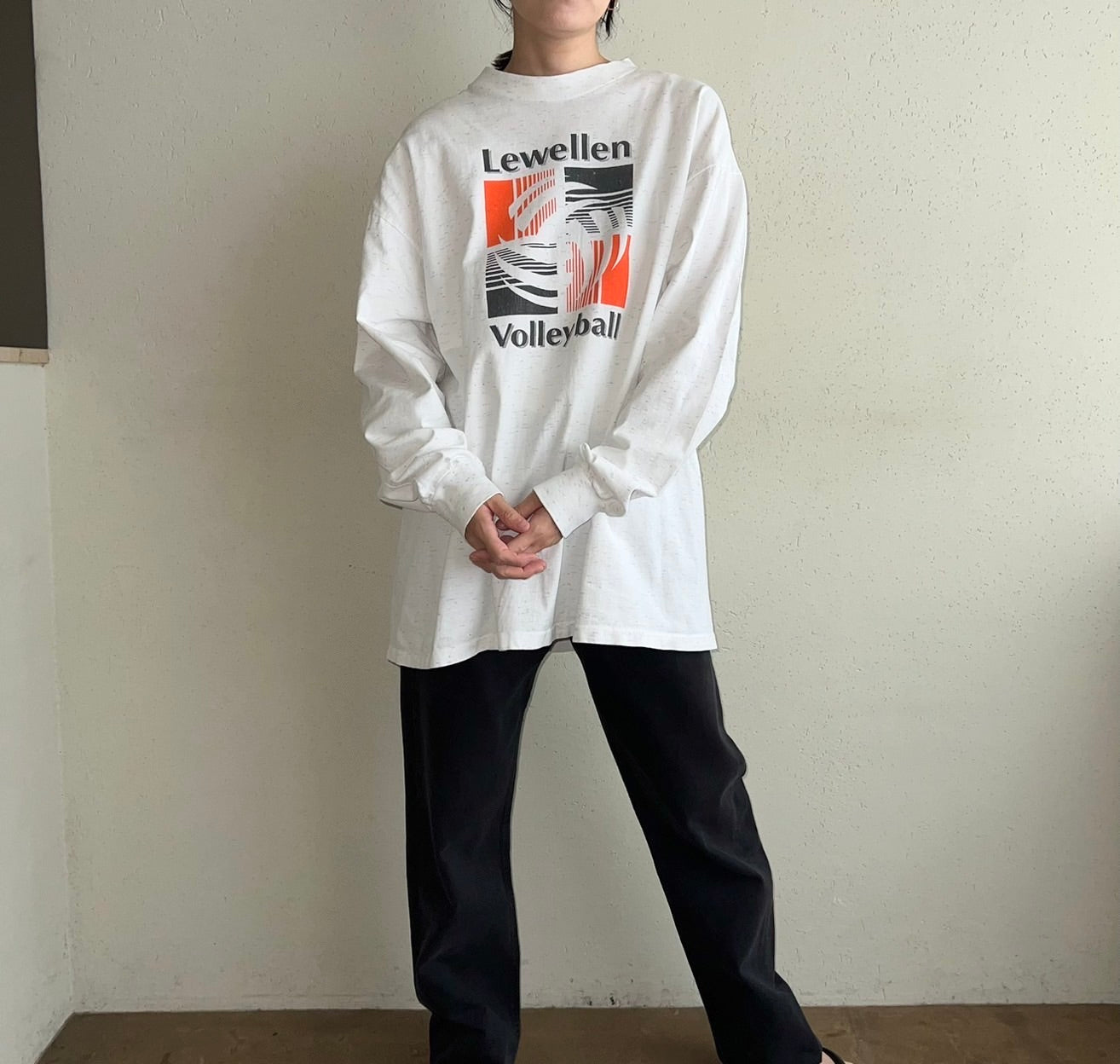 90s Printed Long T-shirt Made in USA