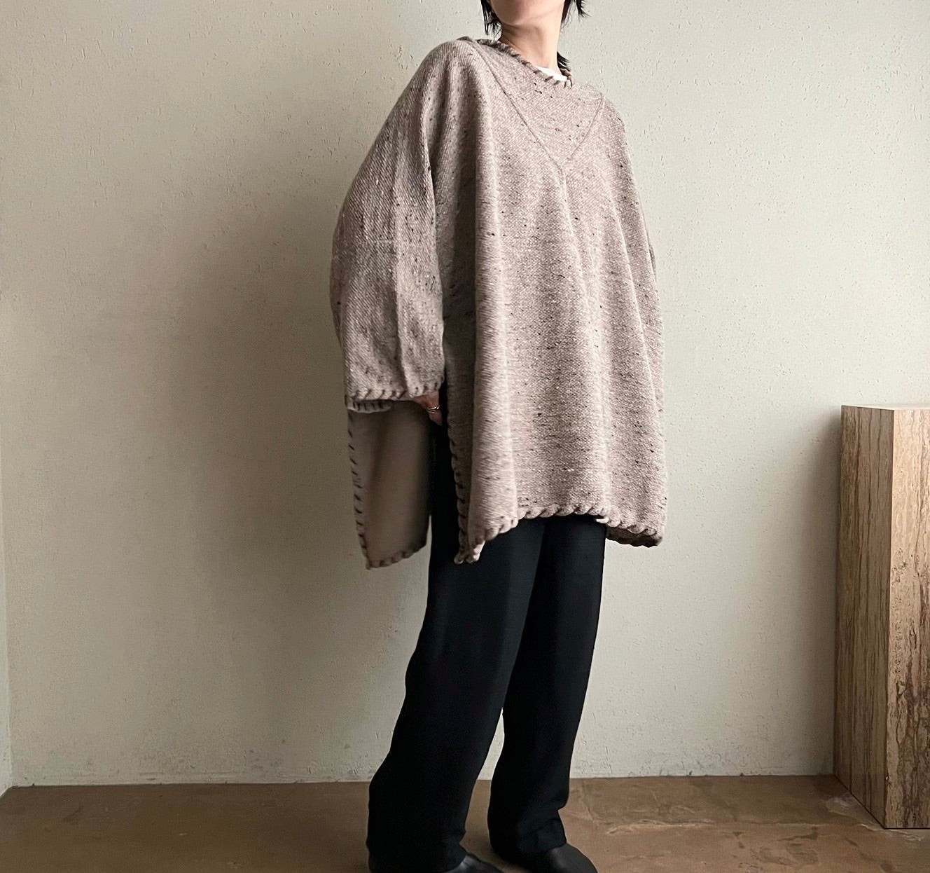 90s Hooded Poncho Made in Italy