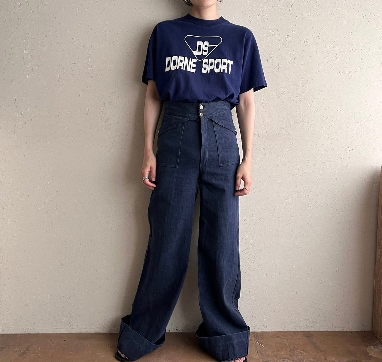 50s,60s High Waisted Denim