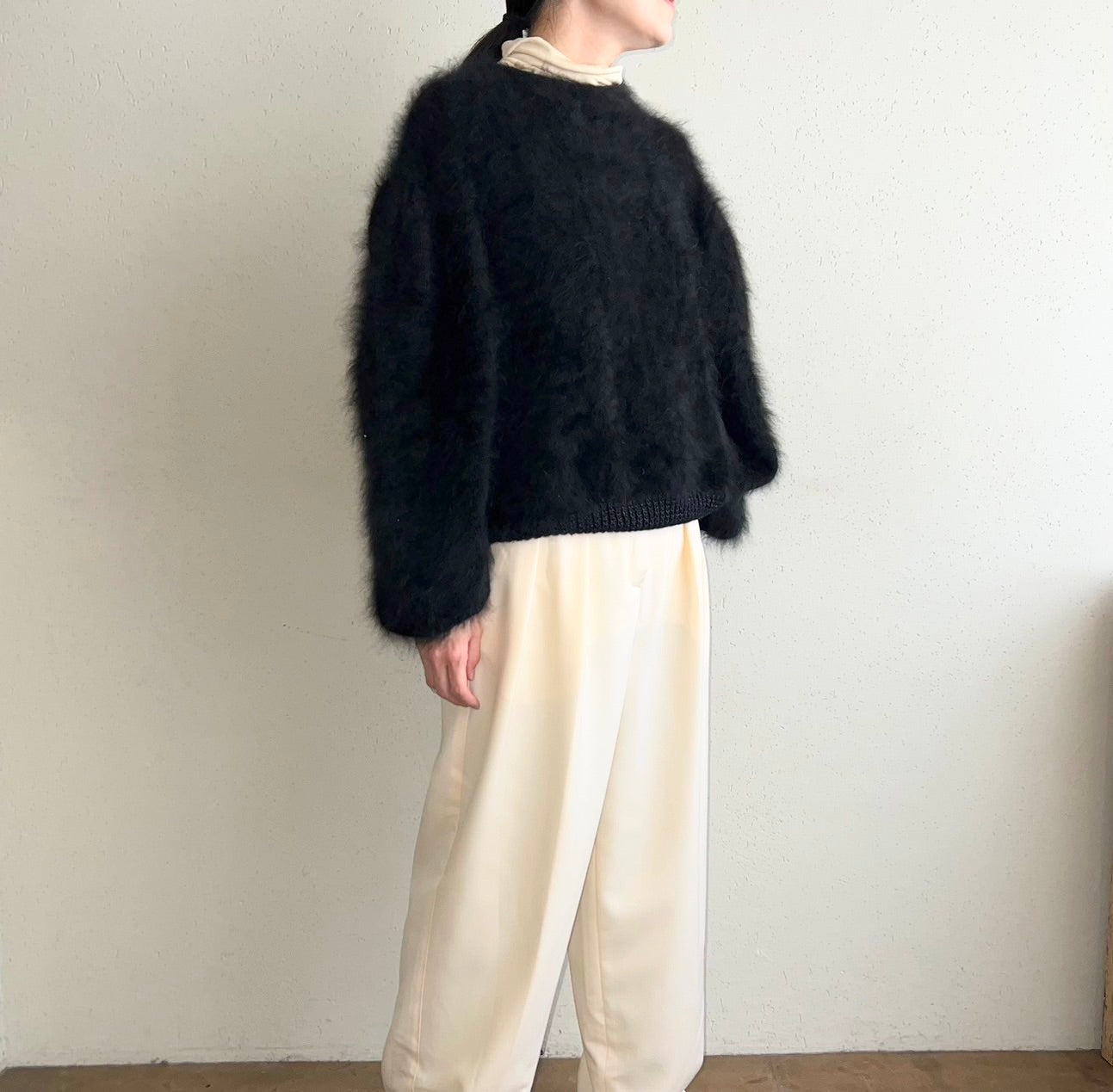 80s Black Knit
