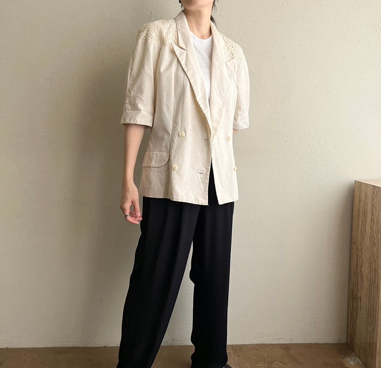 90s Lace Design Jacket Made in USA