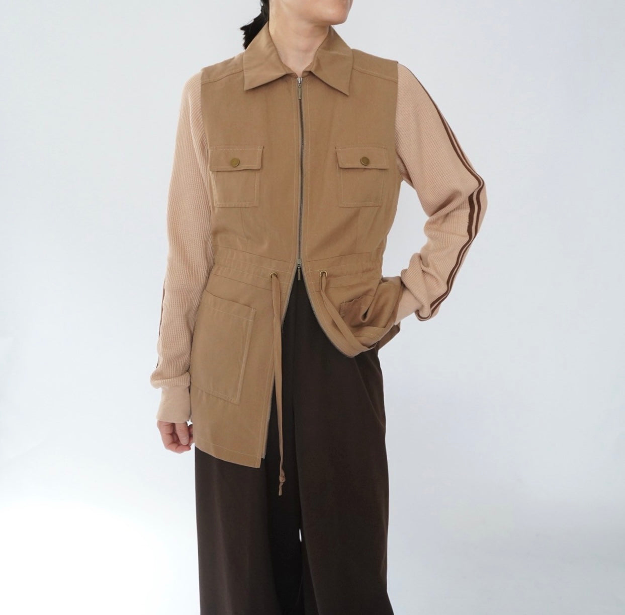 90s Design Zipped Vest