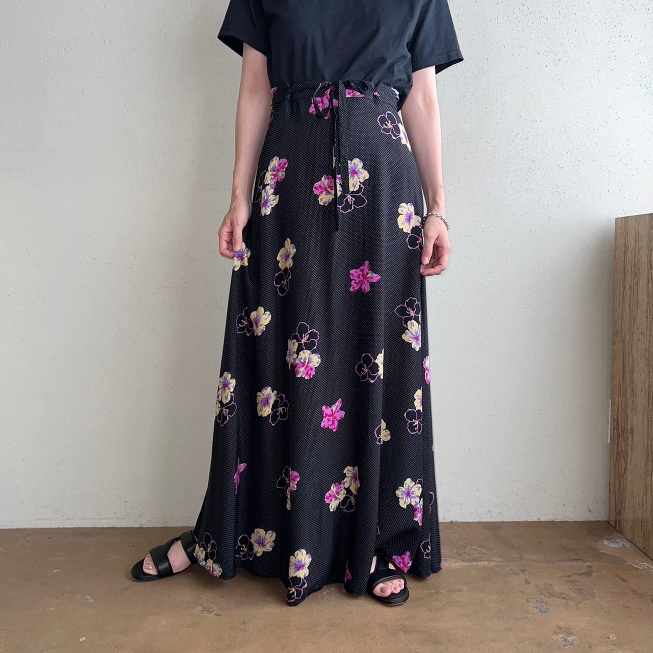 80s EURO Printed Maxi Skirt