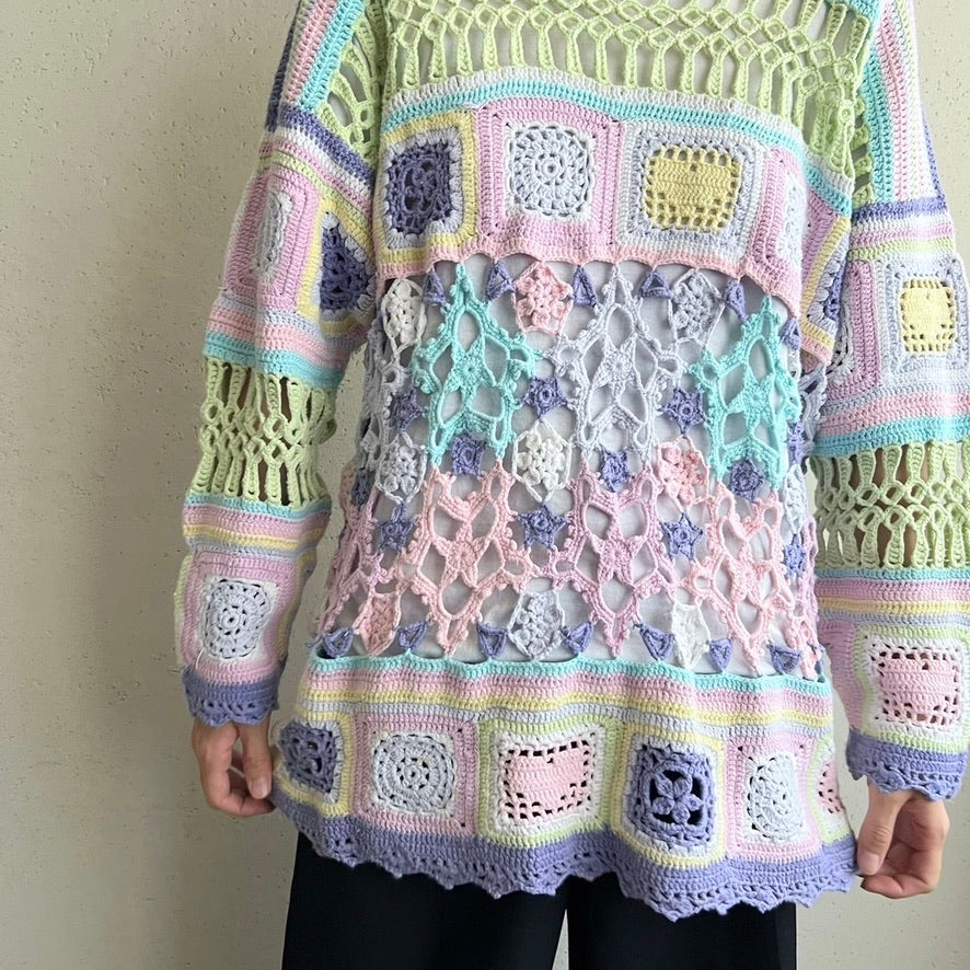 EURO Crochet Knit Top