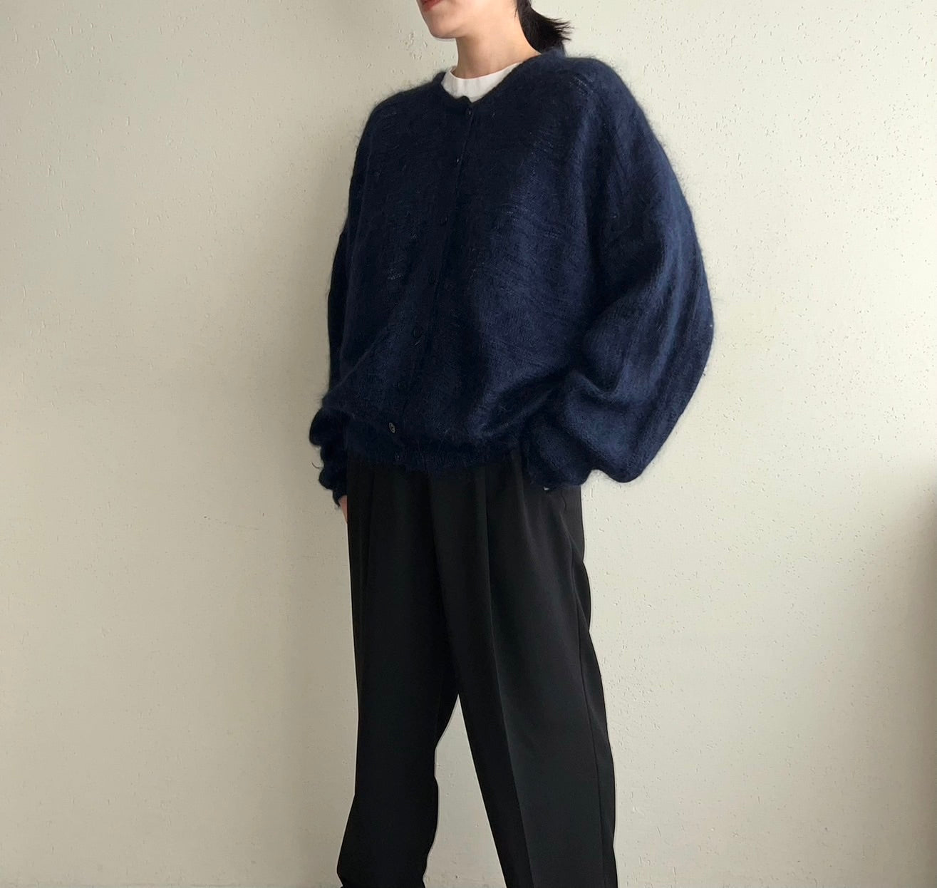 90s Navy Knit Cardigan