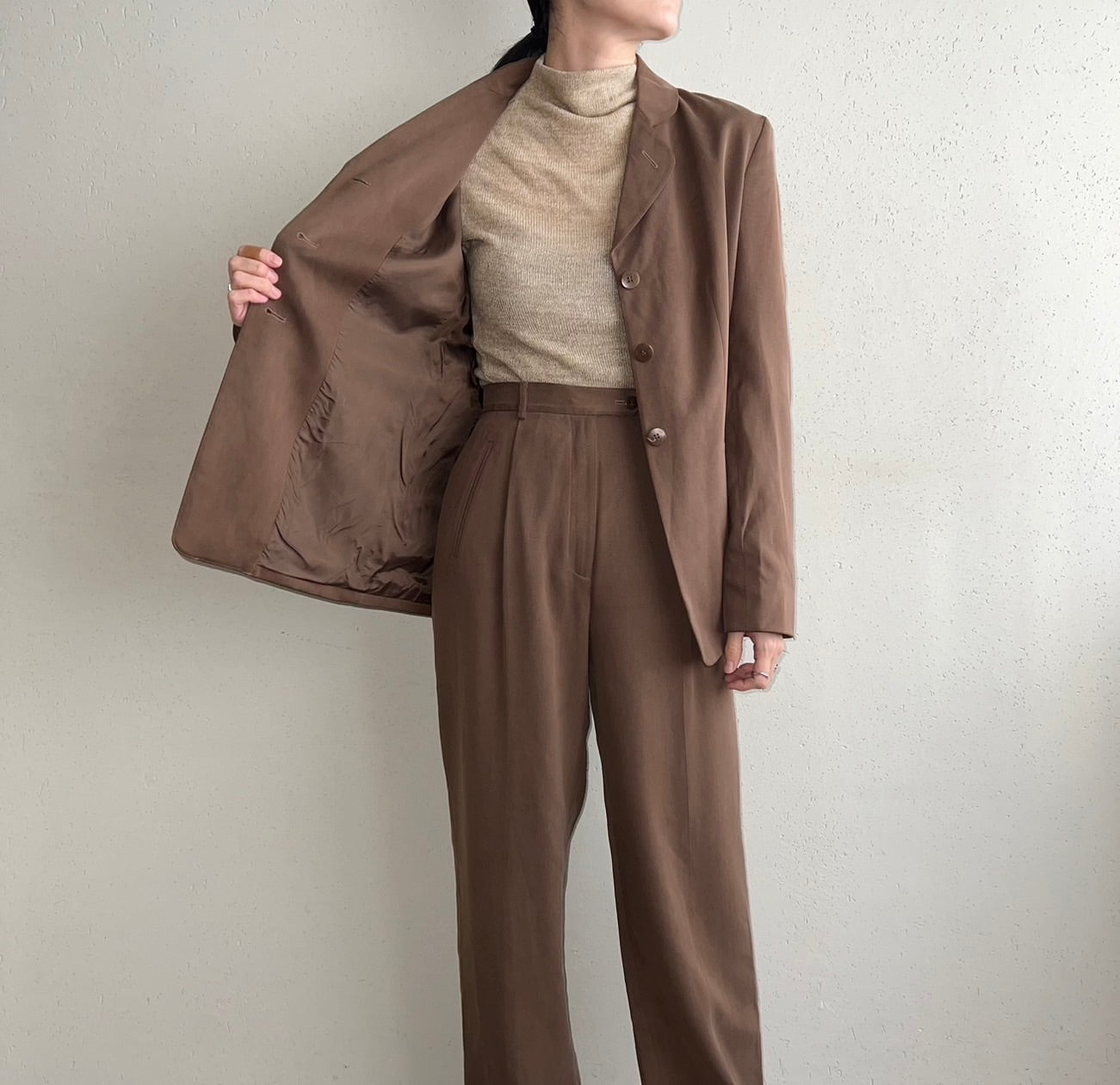 90s "ANN TAYLOR" Silk Two-Piece