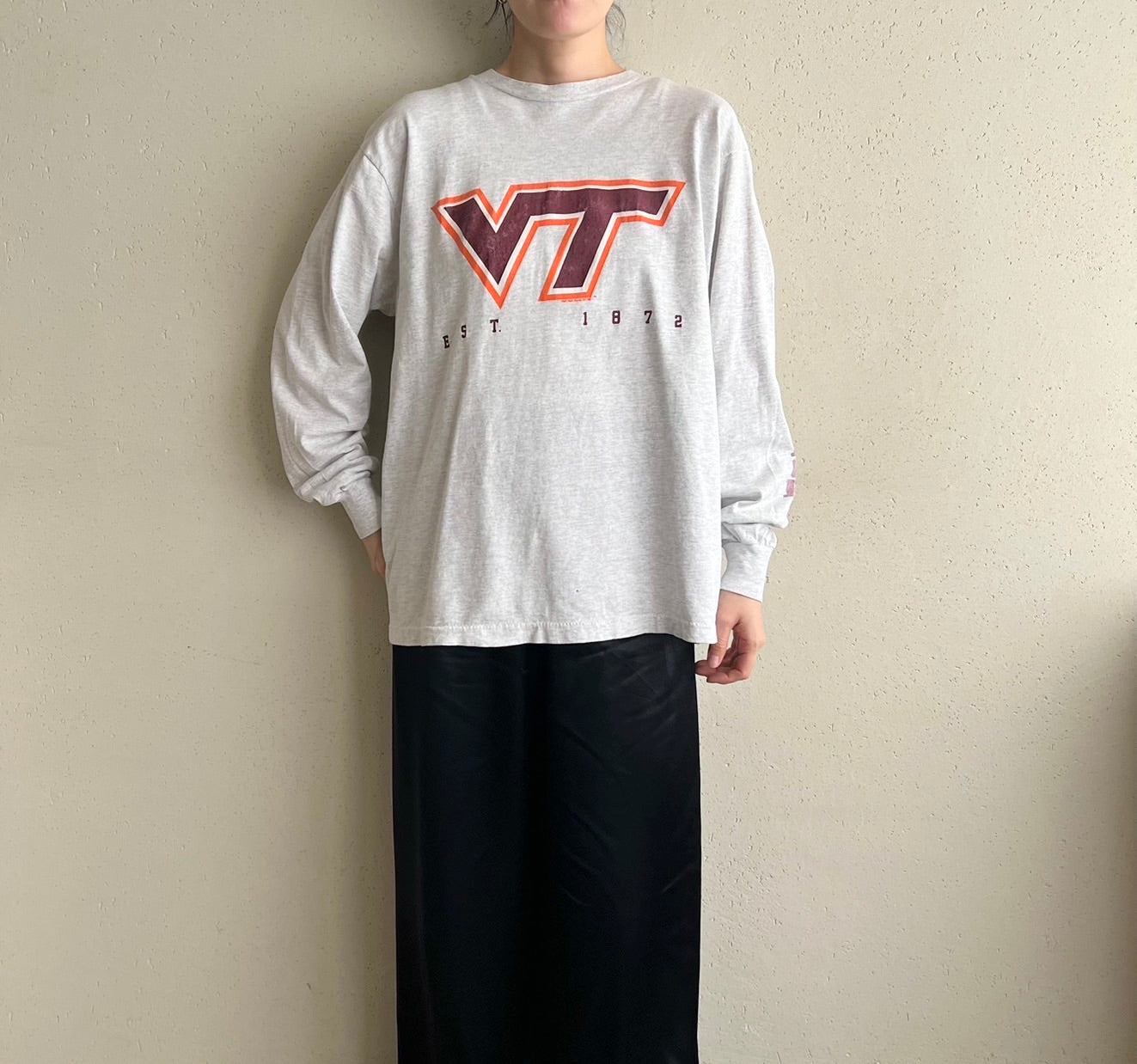 90s Printed Long Sleeves T-shirt Made in USA